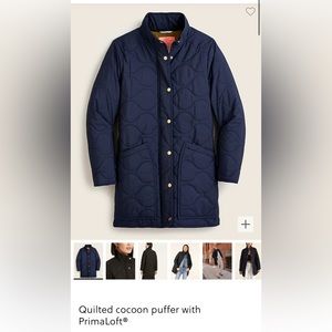 J. Crew Quilted Cocoon Puffer